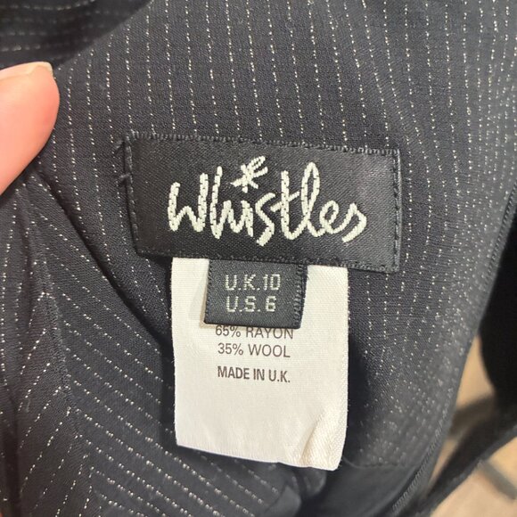 Vintage Whistles Black Mini Dress | Made in UK | 90s Minimalist A-Line - Picture 6 of 6